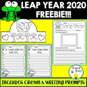 Leap Year 2024 Crown And Writing Freebie By Kindie Buzz Tpt