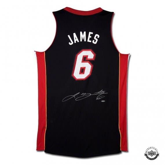 Lebron James Signed Miami Heat Authentic Adidas 10Th Anniversary