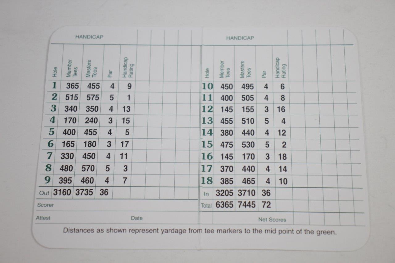 Lot Detail Bill Gates Signed Augusta National Golf Club Scorecard Jsa