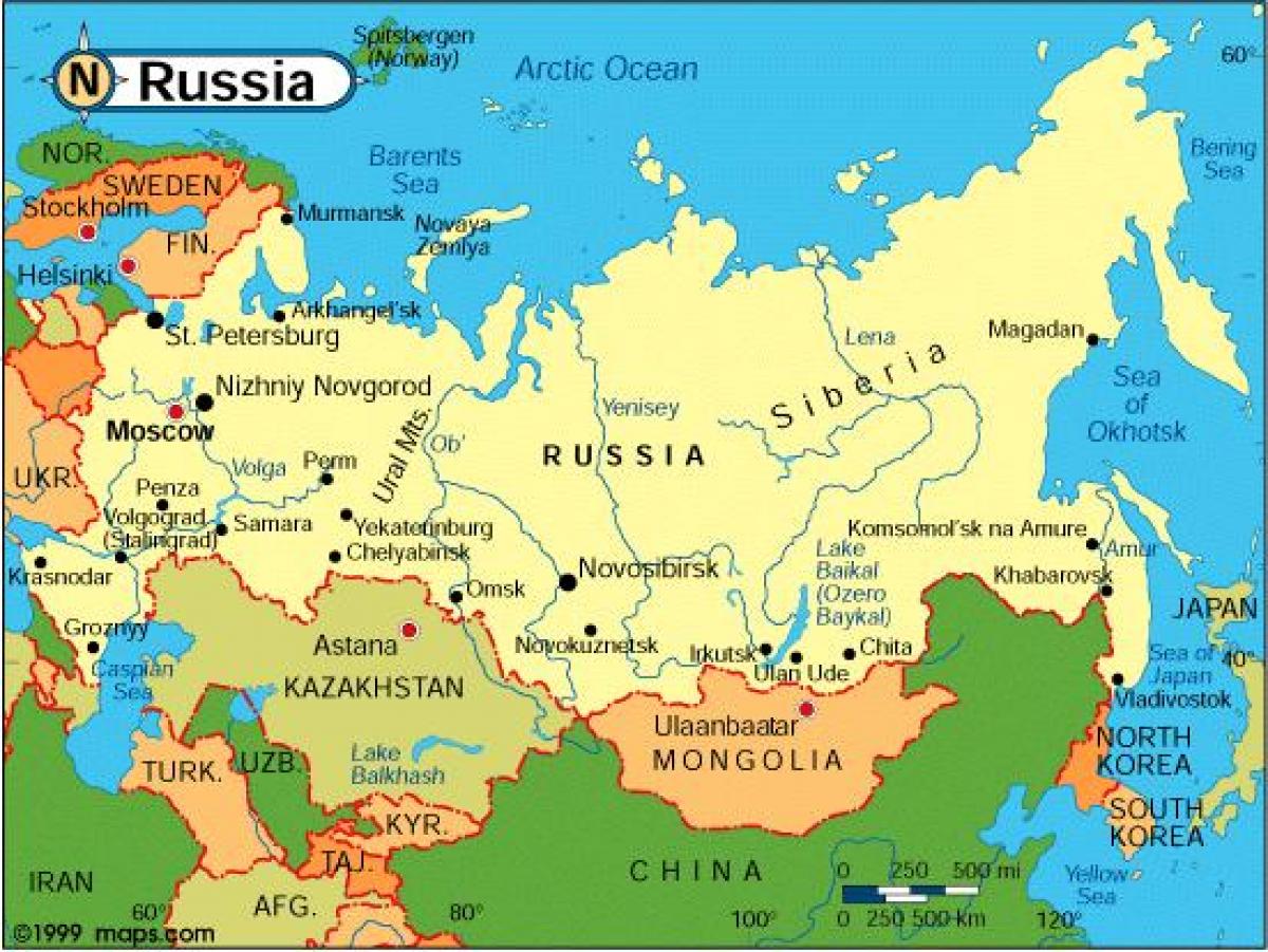 Map Of Russia And Surrounding Countries 2022