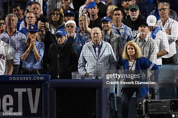 Mary Hart Looks On During The Ninth Inningin Game Three Of The 2018