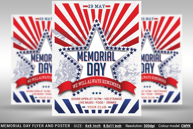 Memorial Day Flyer And Poster 96352 Flyers Design Bundles