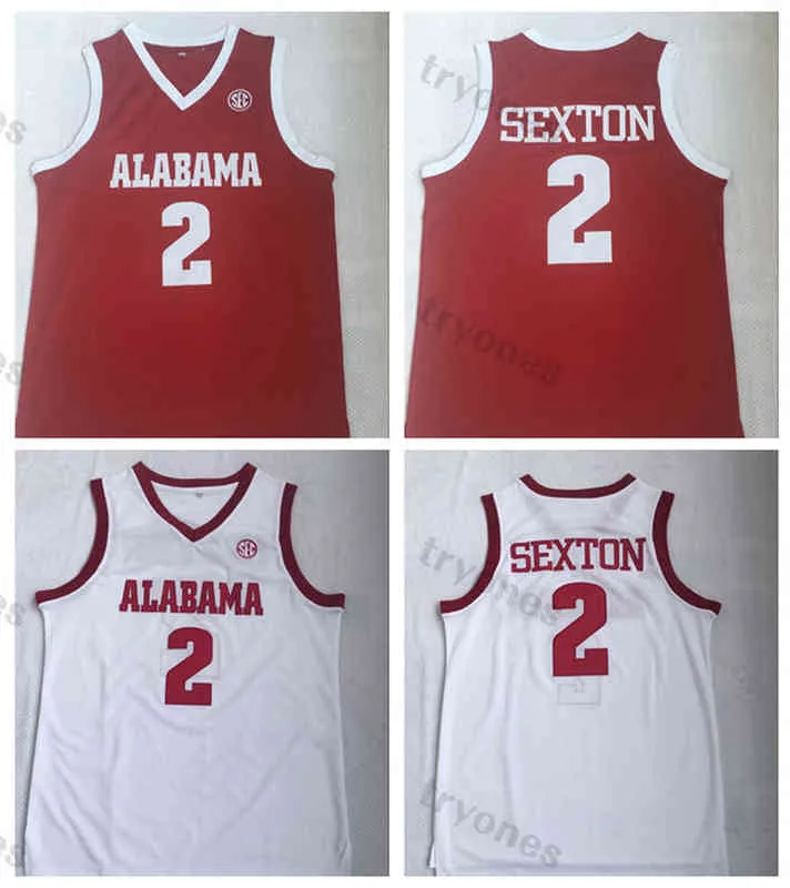 Men S Ncaa University Of Alabama 2 Collin Sexton Basketball Jersey Red