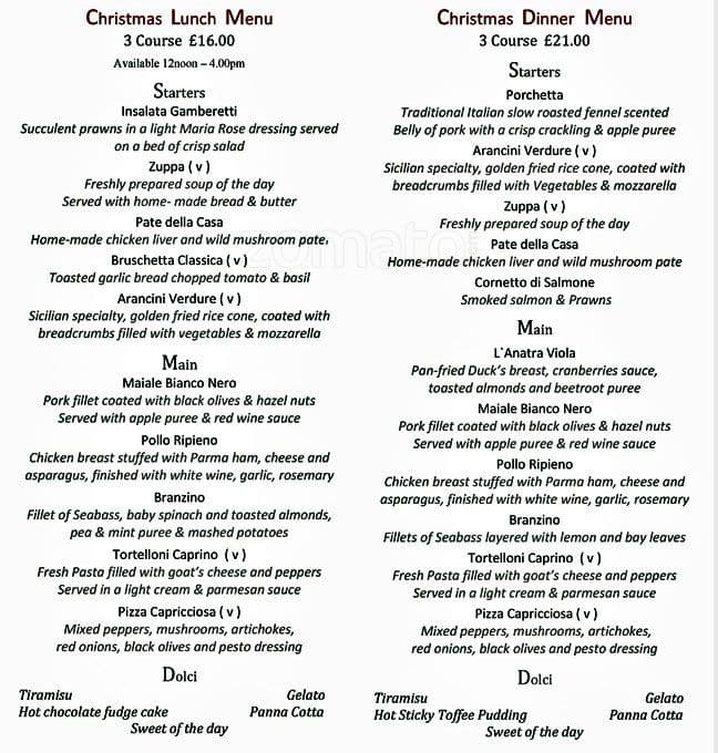 Menu At Giuliano S Restaurant Edinburgh 18 19 Union Pl