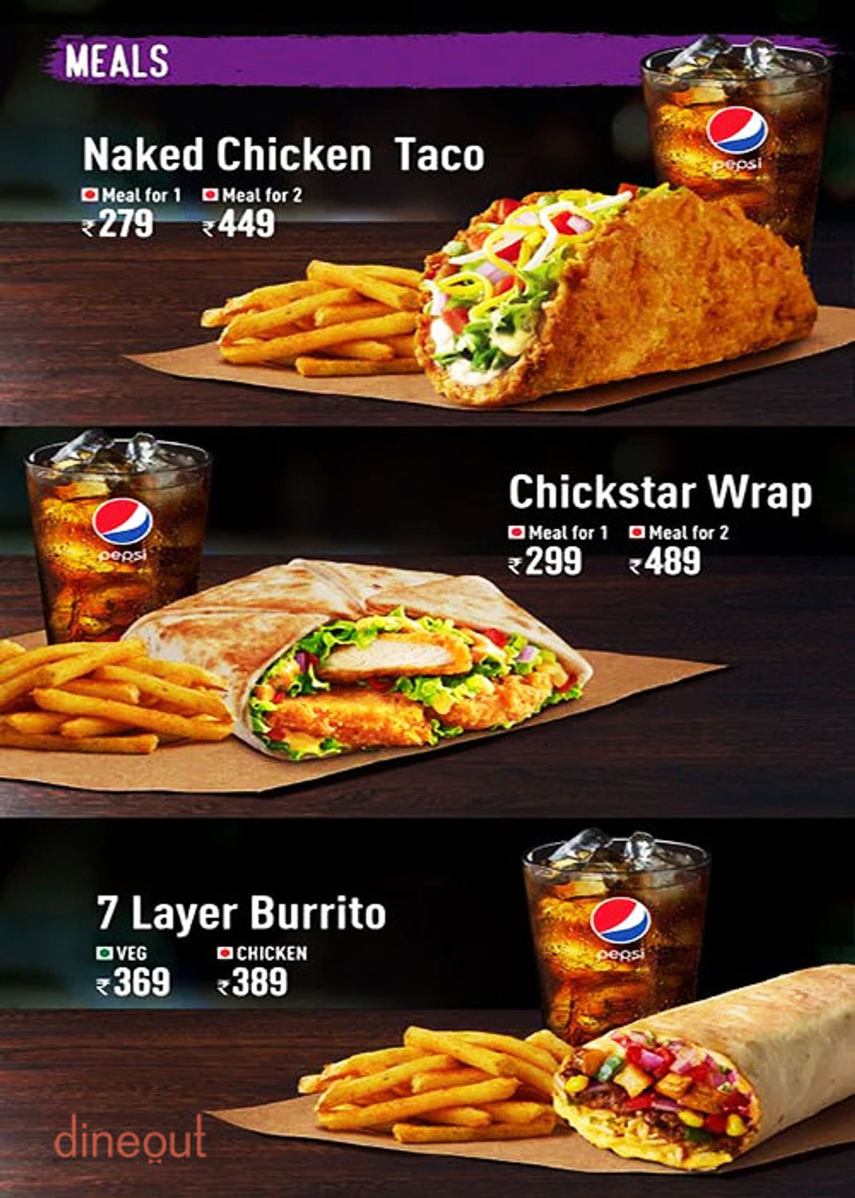 Menu Of Taco Bell Edappally Kochi Dineout