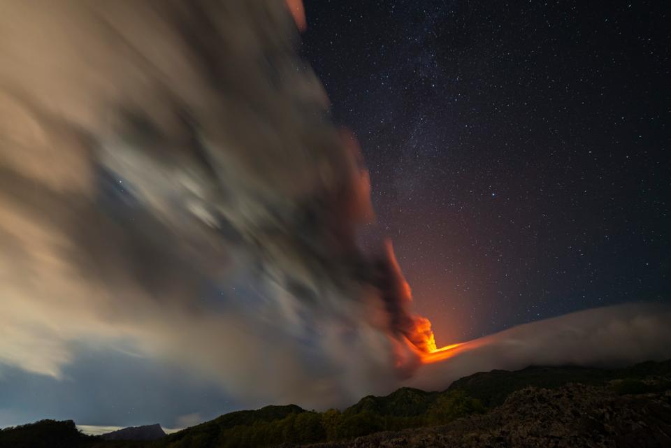 Mount Etna Italy S Famed Volcano Is Again Ejecting Lava Into The