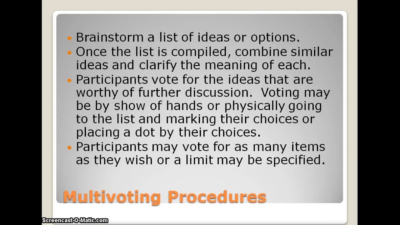 Multivoting