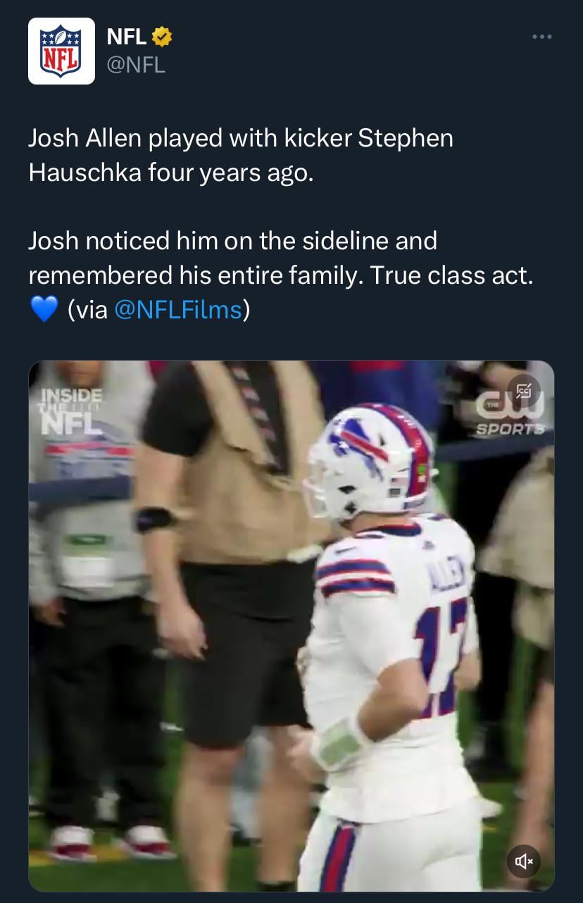 Nfl Twitter Account Confirms Josh Allen As Classy R Nflcirclejerk