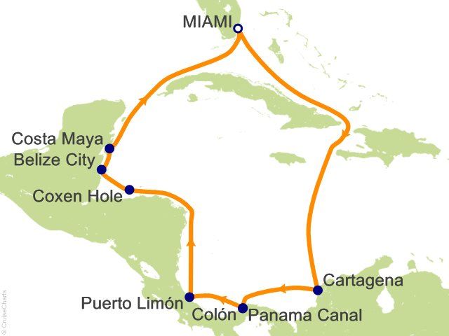 Norwegian Cruise Line Panama Canal Round Trip From Miami 11 Days