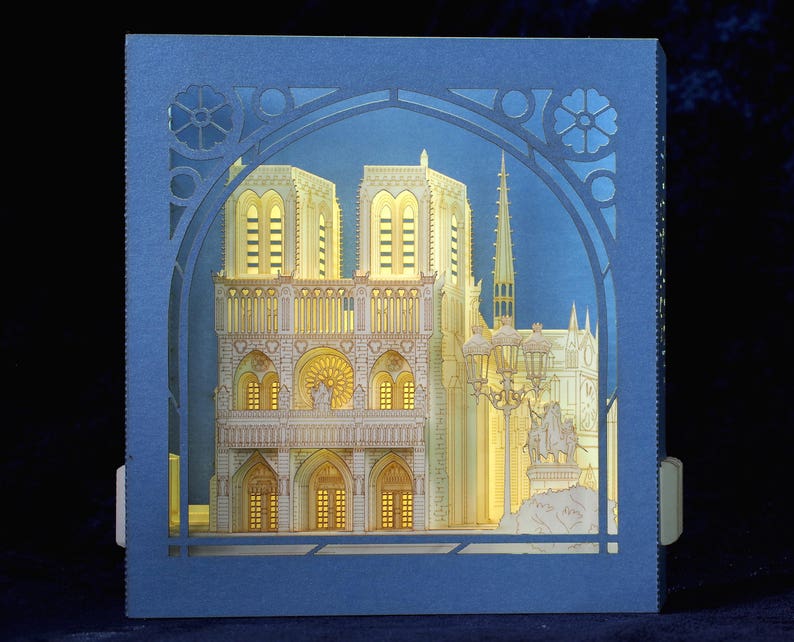 Notre Dame De Paris France Cathedral Pop Up Paper Model Architecture