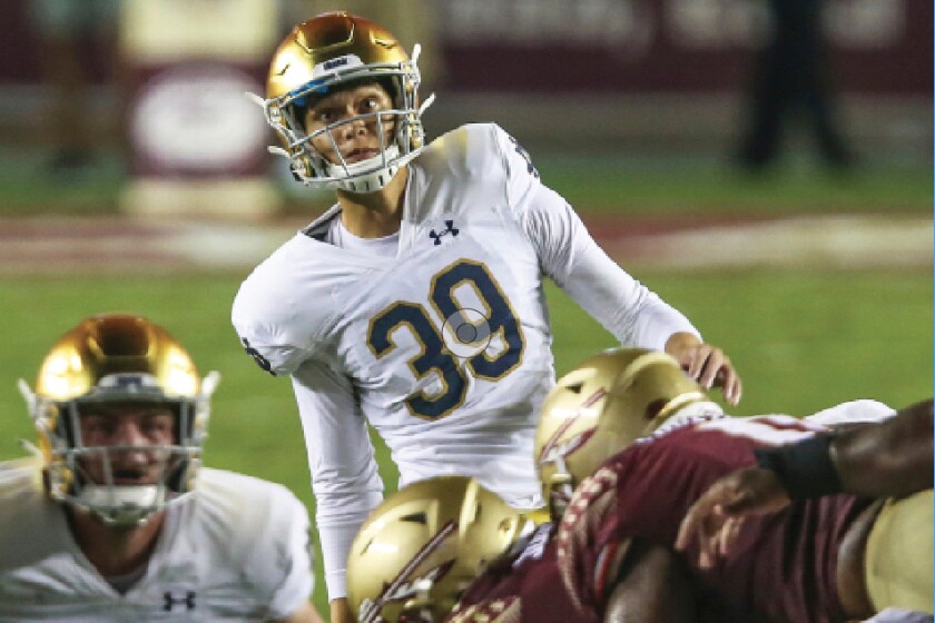 Notre Dame Kicker Jonathan Doerer Comes Up Big In Key Moment Chicago