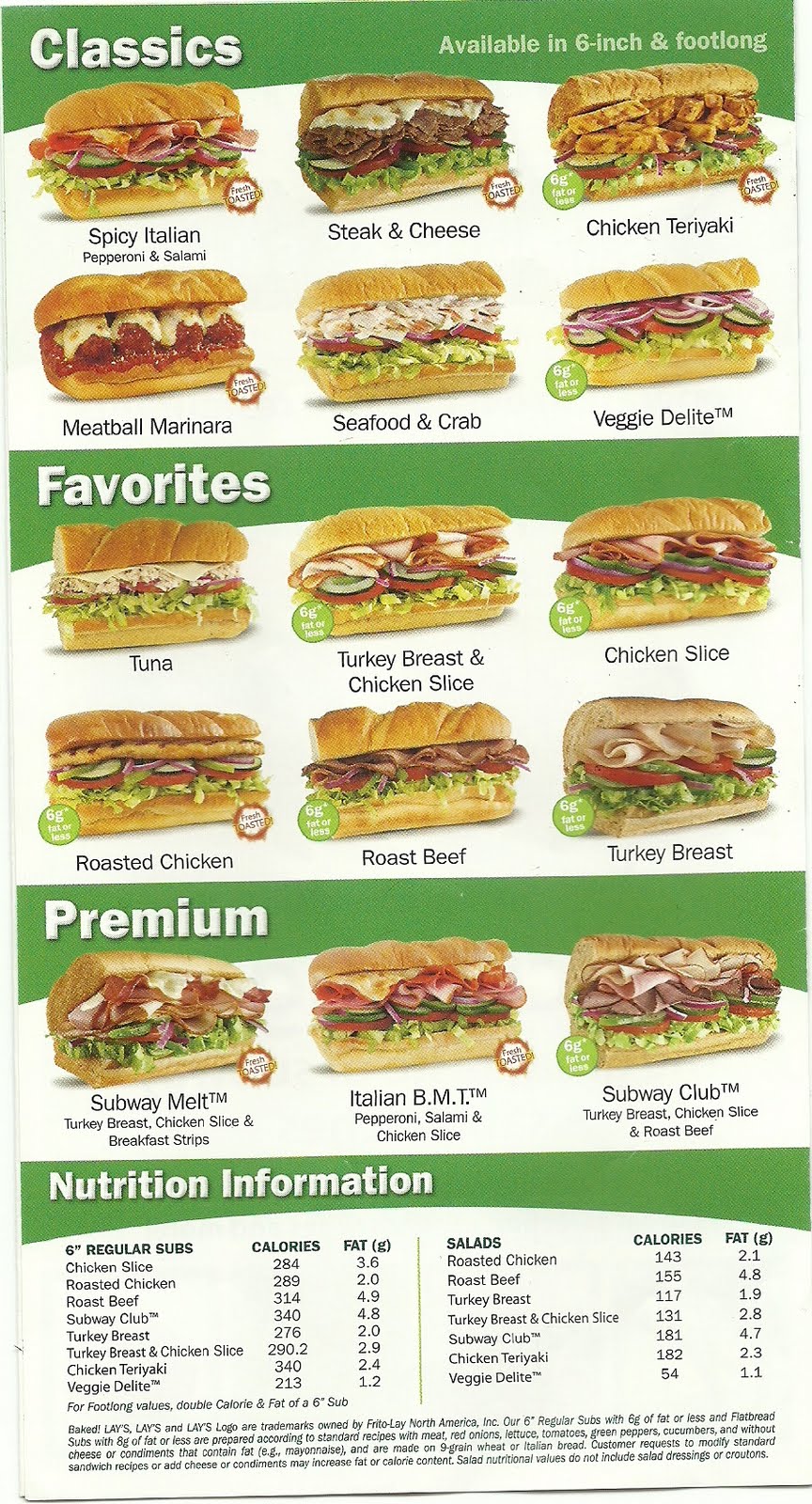 Nutrition Facts For Subway Footlong Turkey Blog Dandk