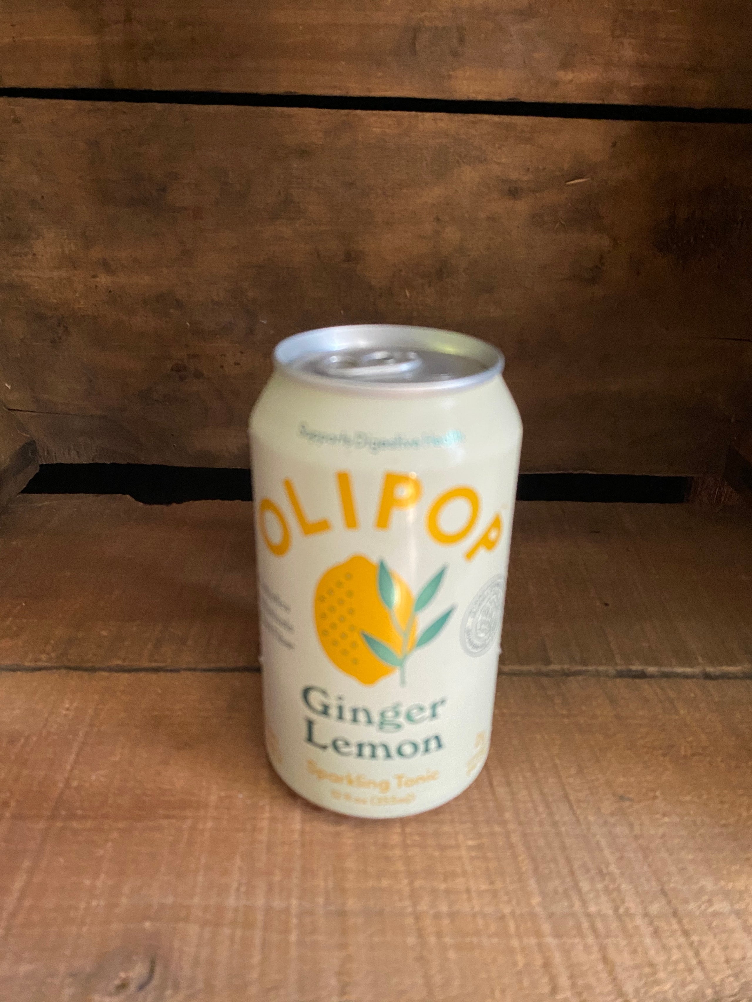 Olipop Ginger Lemon Sparkling Tonic 12 Fl Oz