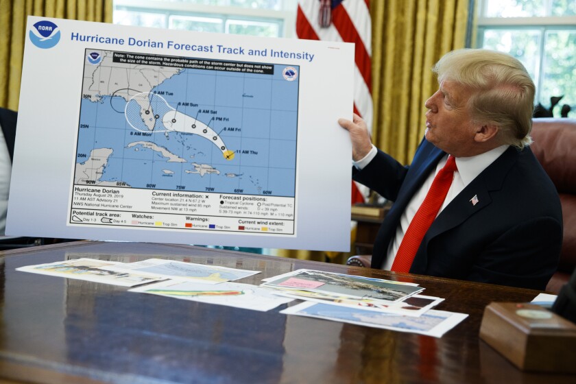 Opinion Trump S Sharpie Is Powerful Enough To Push Aside Hurricane