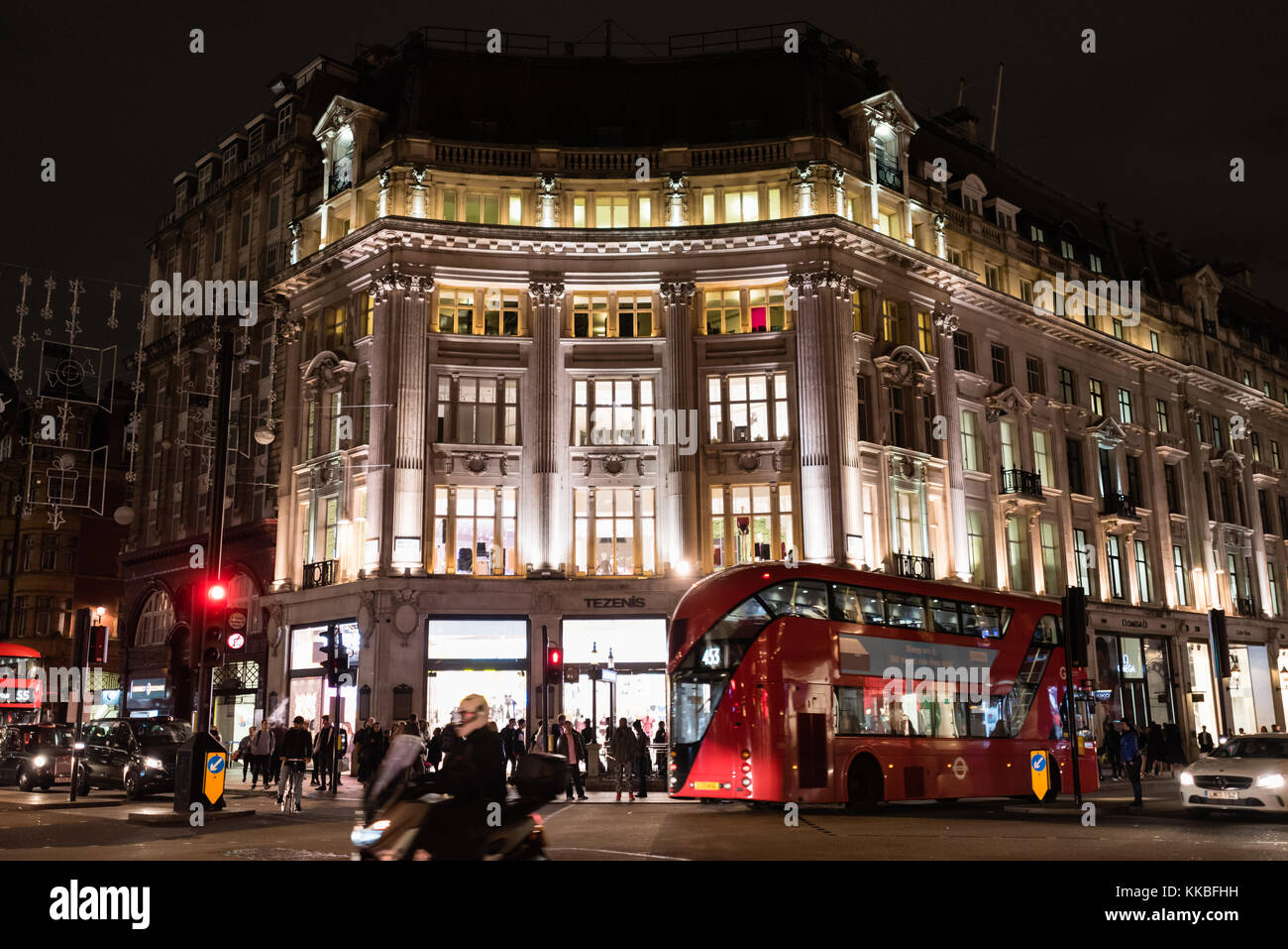 Oxford Circus At Night In Late October Editorial Image Image Of Door