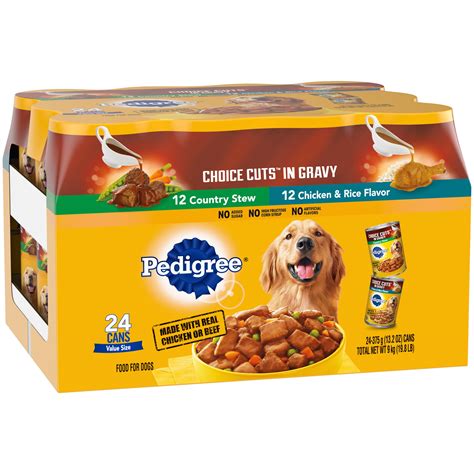 Pedigree Choice Cuts In Gravy Stew Chicken Rice Wet Dog Food Variety