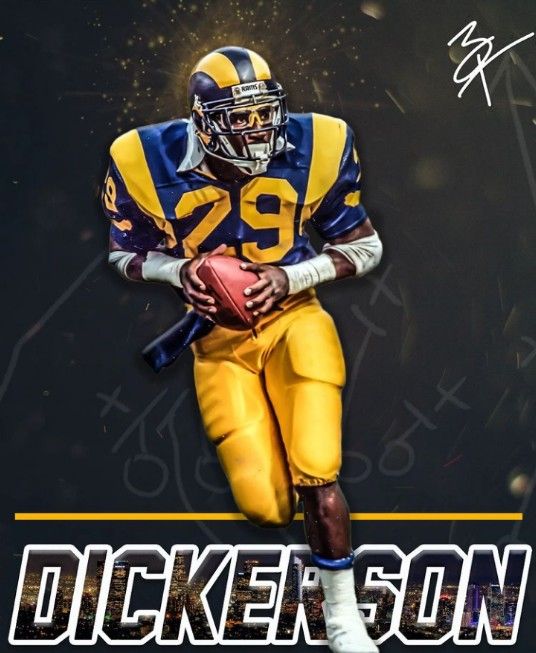 Pin On Football Eric Dickerson Rams Football American Football