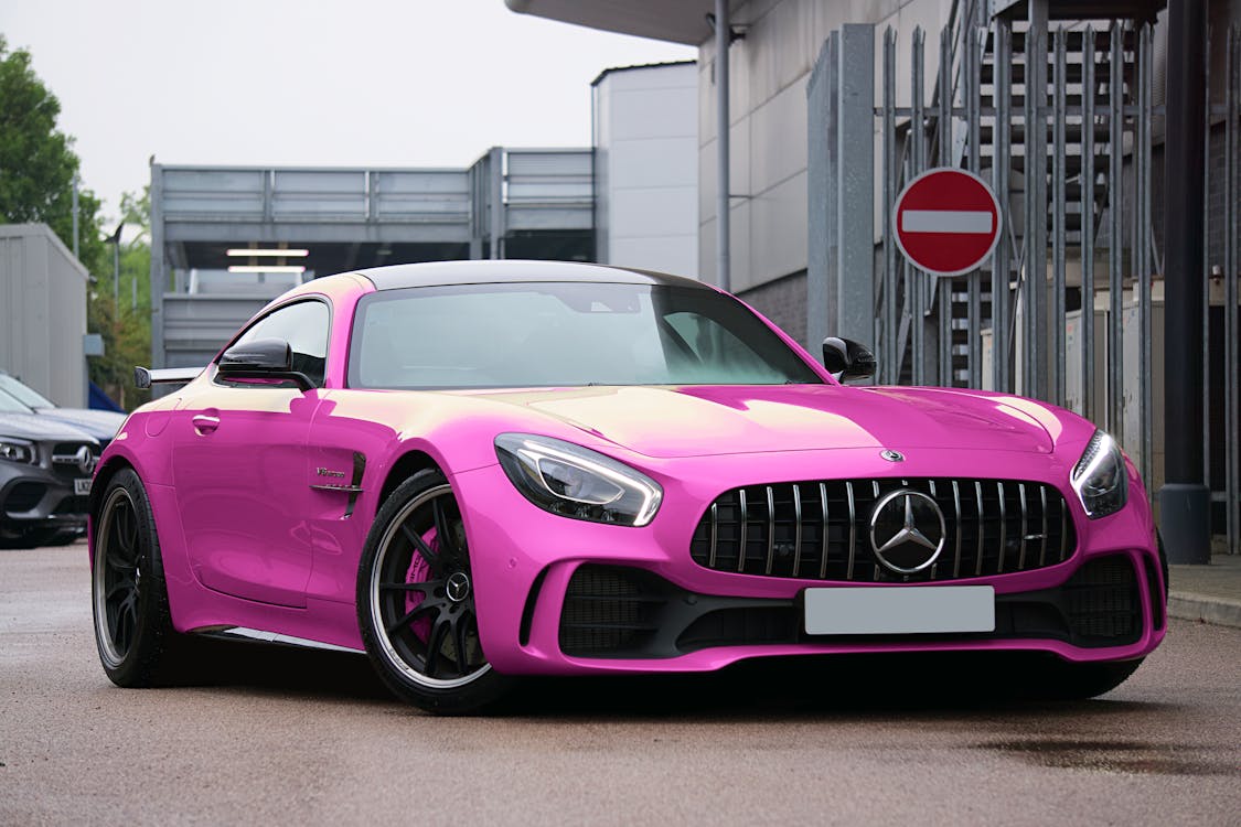 Pink Mercedes Benz