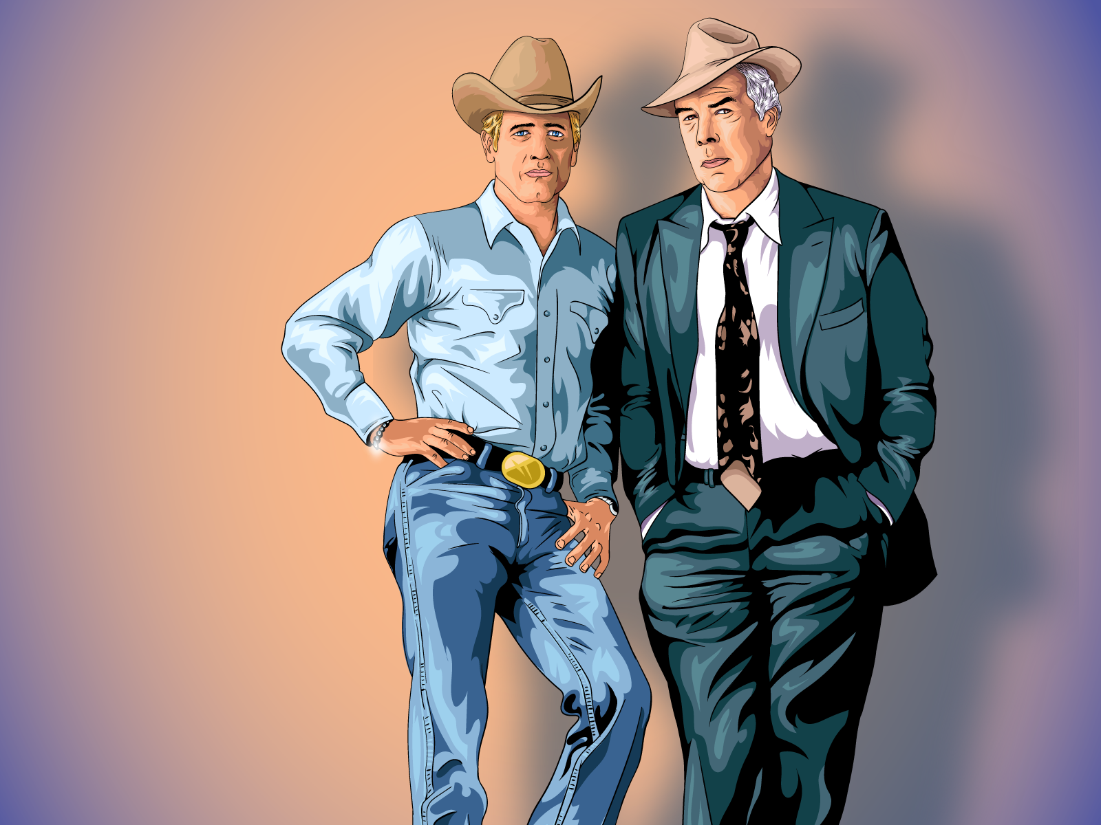 Pn079 Paul Newman Lee Marvin Iconic Images