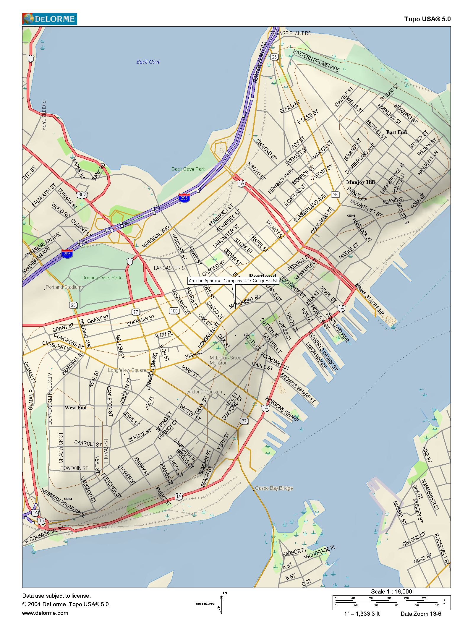 Portland Maine Map