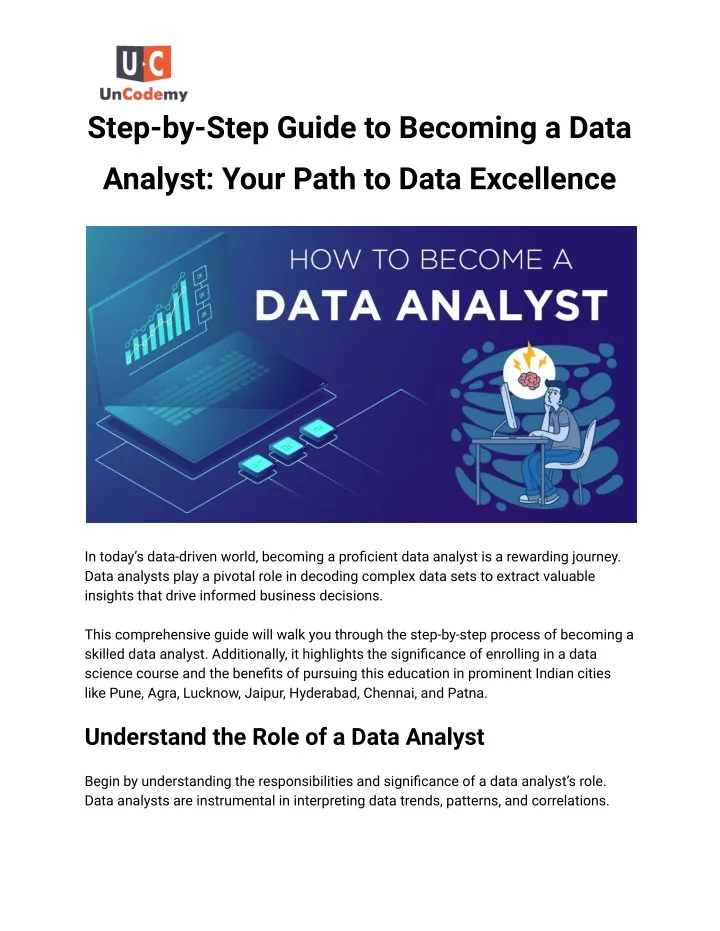 Ppt Guide To Becoming A Data Analyst Powerpoint Presentation Free