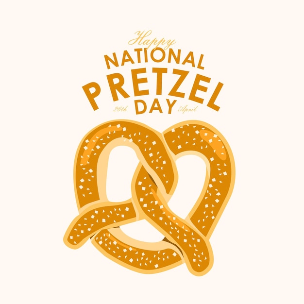 Premium Vector National Pretzel Day Poster Template