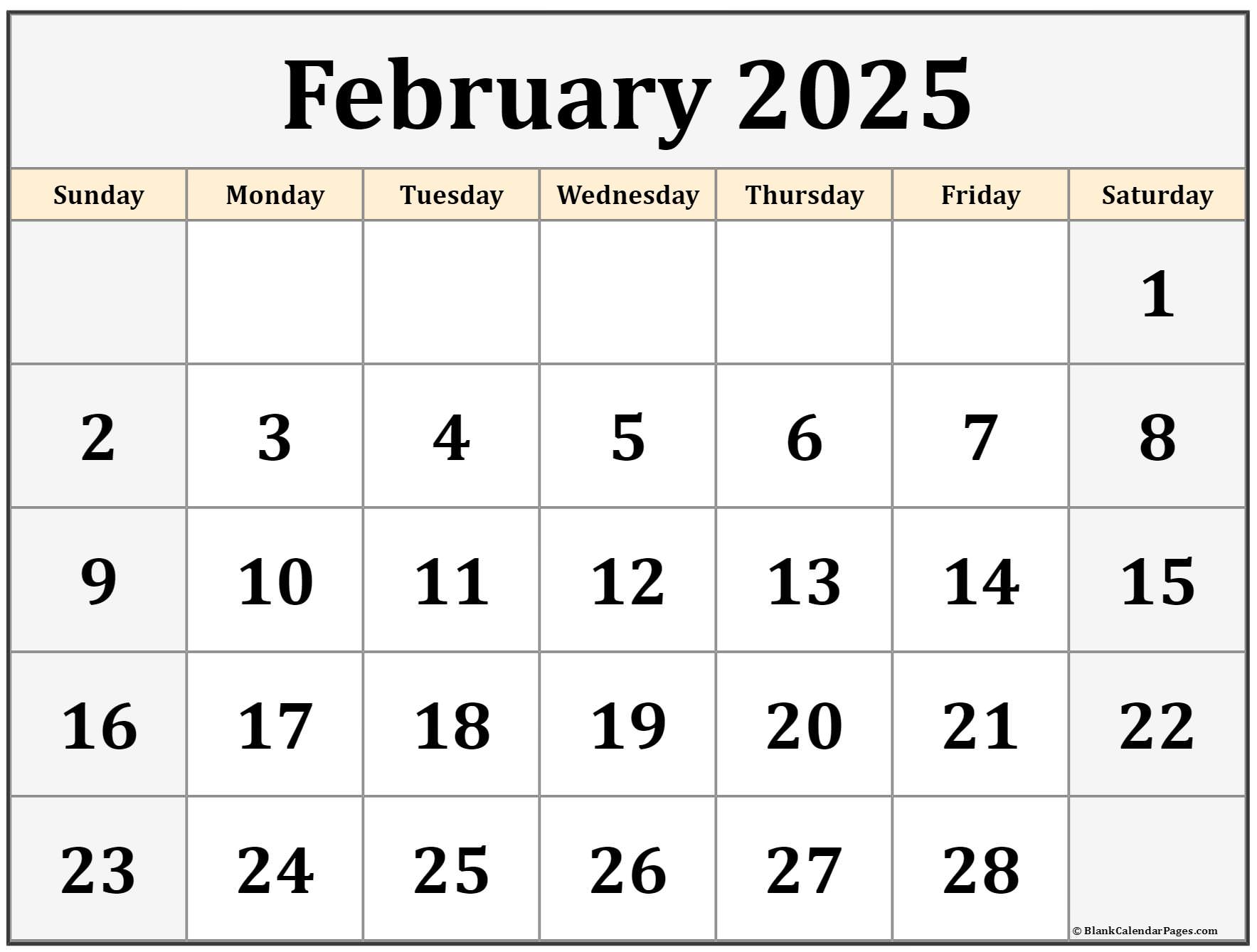 Printable Calendar 2025 Free Printable Feb 2025 Calendar David Reed