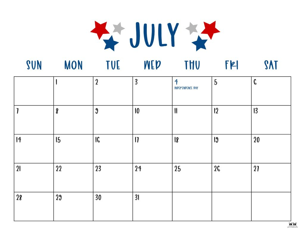 Printable Weekly Calendar July 2024 Printable Calendar 2024