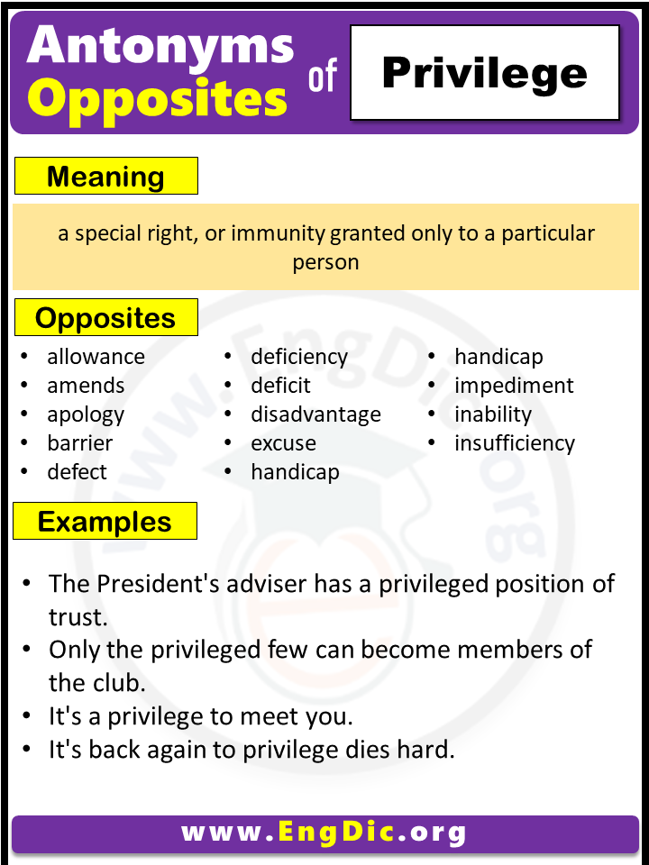 Privilege Synonyms 36 Synonyms And Antonyms For Privilege