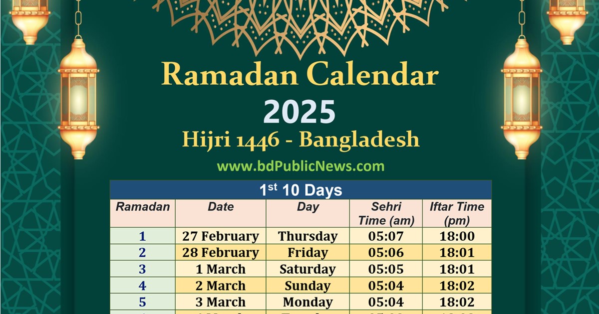 Ramadan Calendar 2025 Sehri Time And Iftar Time In Karachi