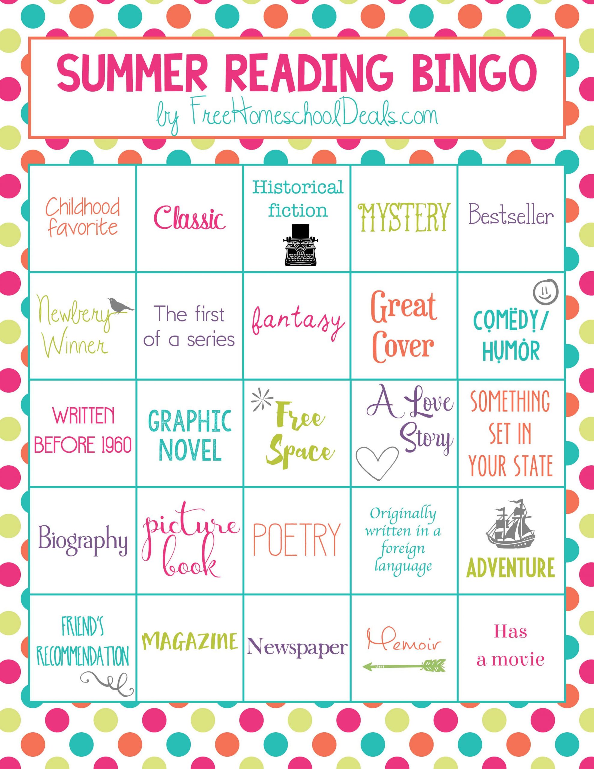 Reading Bingo Card 2025