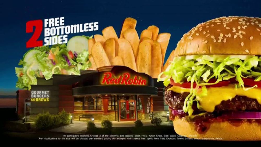 Red Robin Tv Commercial Two Free Bottomless Sides Ispot Tv