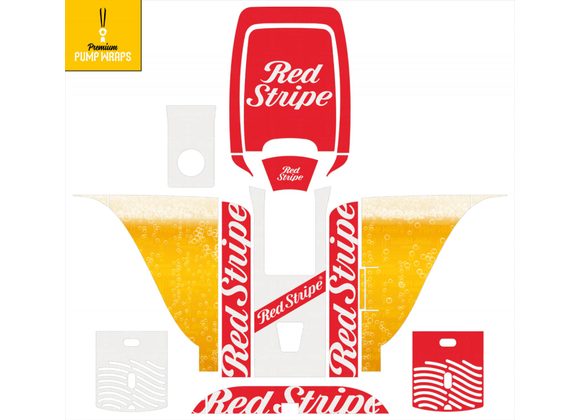 Red Stripe Perfect Draft Pro Machine Premium Pump Wraps