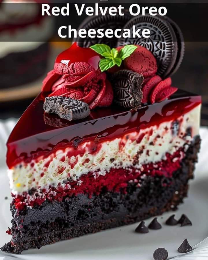 Red Velvet Oreo Cheesecake No Bake Recipe Sweet Snacks Recipes