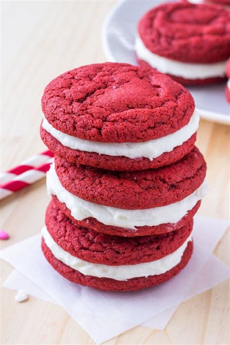 Red Velvet Sandwich Cookies Just So Tasty