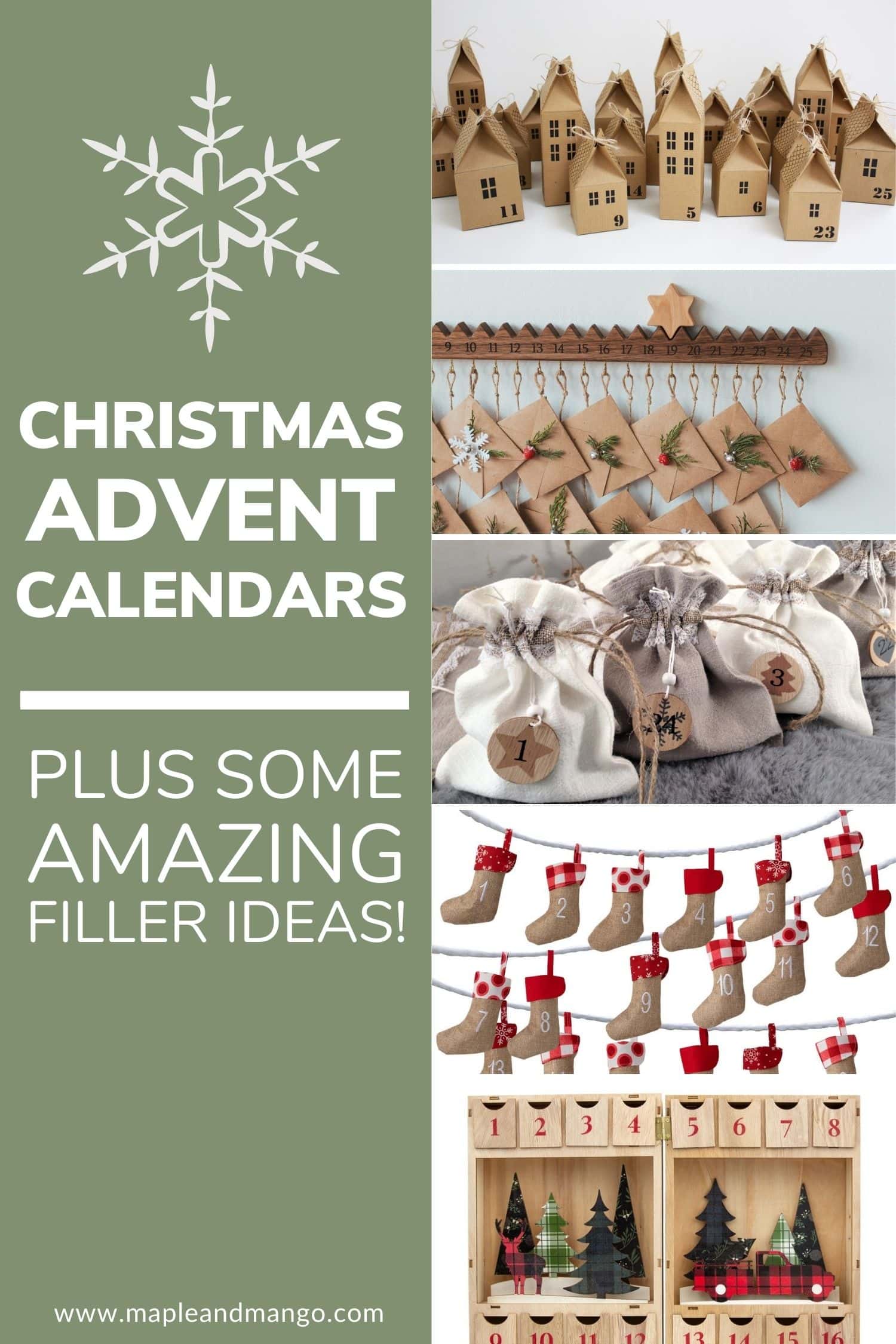 Reusable Fill Your Own Advent Calendars Filler Ideas Maple Mango