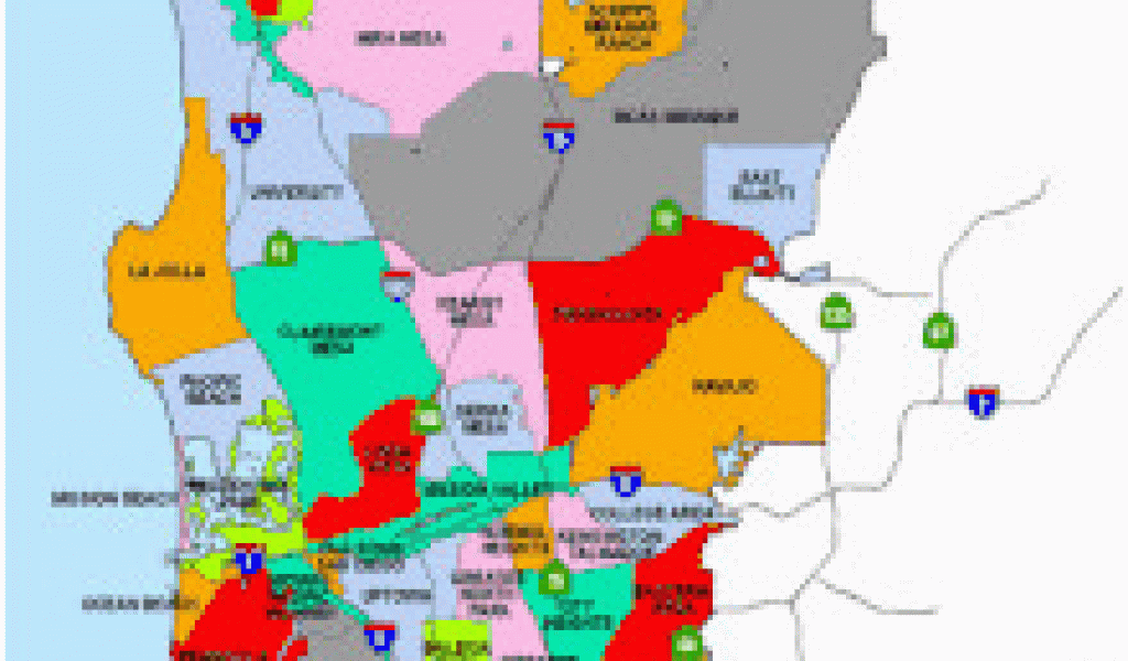 San Diego Map Neighborhoods Zone Map