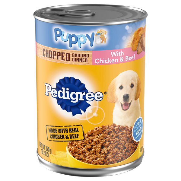 Save On Pedigree Chopped Ground Dinner Chicken Beef Wet Puppy Food