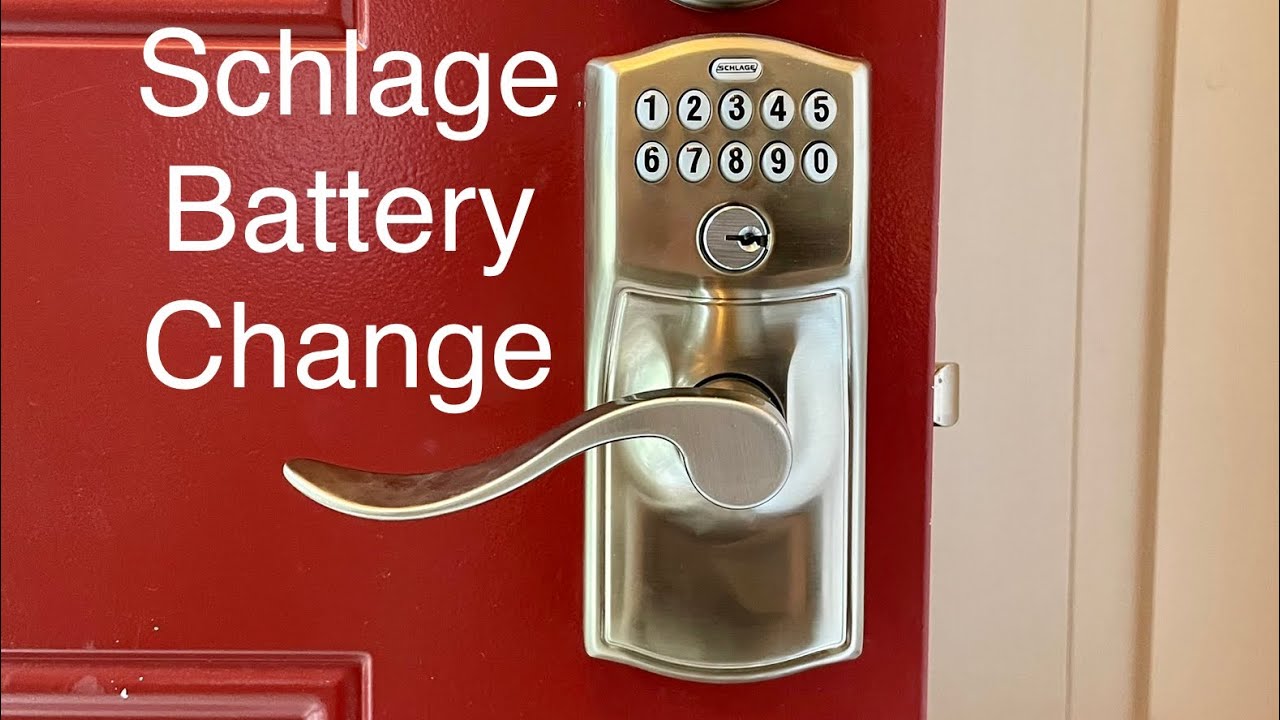 Schlage Keyless Entry Battery Change Youtube