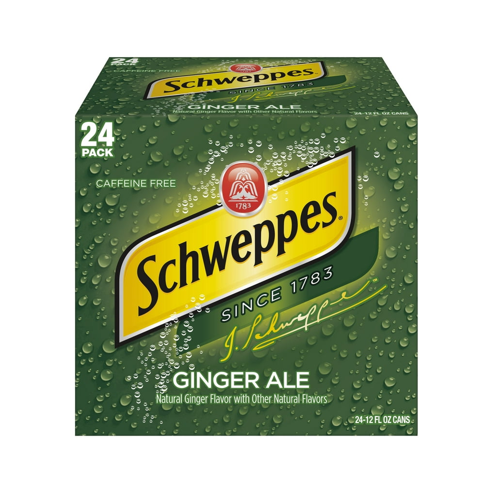 Schweppes Ginger Ale Soda 12 Fl Oz 24 Count Walmart Com Walmart Com