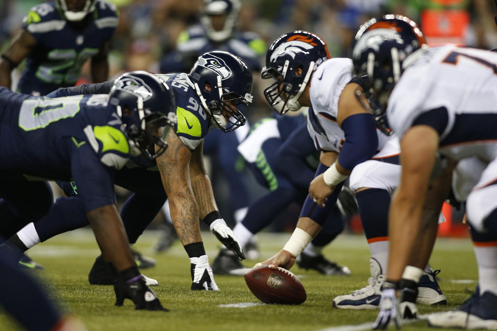 Seattle Seahawks Vs Denver Broncos In The Superbowl Seattle Seahawks