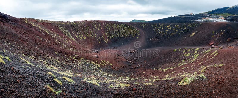 Sicily Italy One Of The Craters Of Mount Etna Stock Photo Download