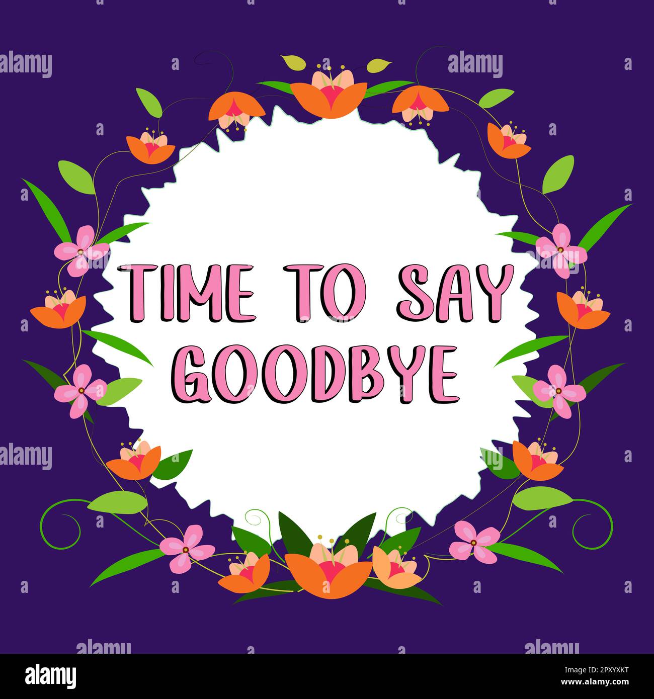 Sign Displaying Time To Say Goodbye Word For Bidding Farewell So Long