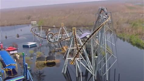 Six Flags New Orleans Flood Video Youtube