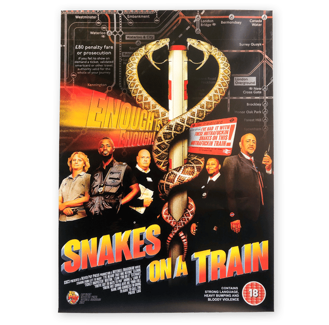 Snakes On A Train Poster