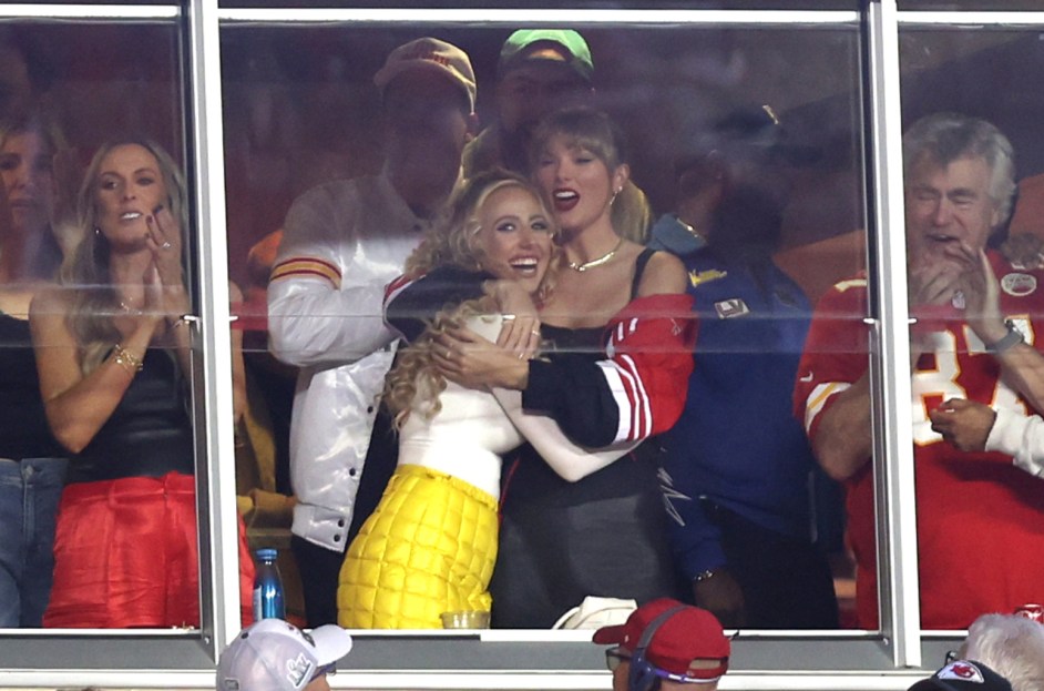 Taylor Swift Gives Brittany Mahomes A Warm Hug As She Supports Travis