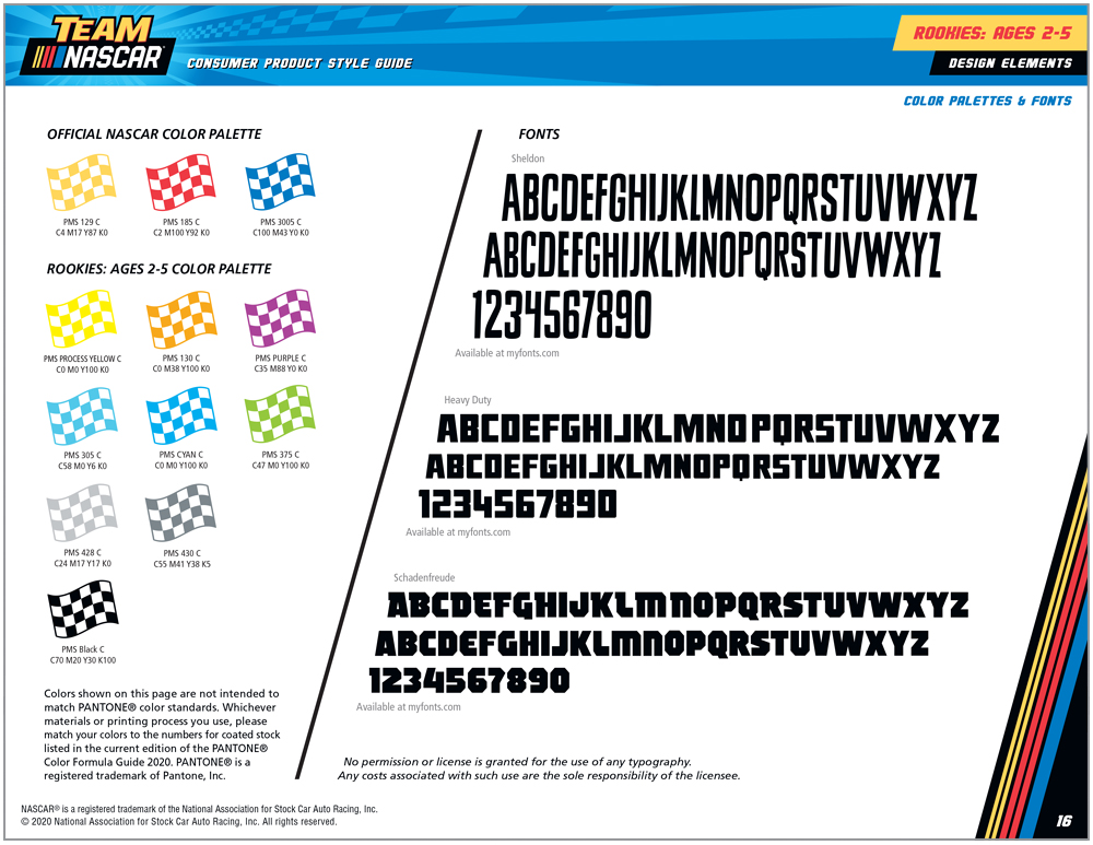 Team Nascar Style Guide Design Force