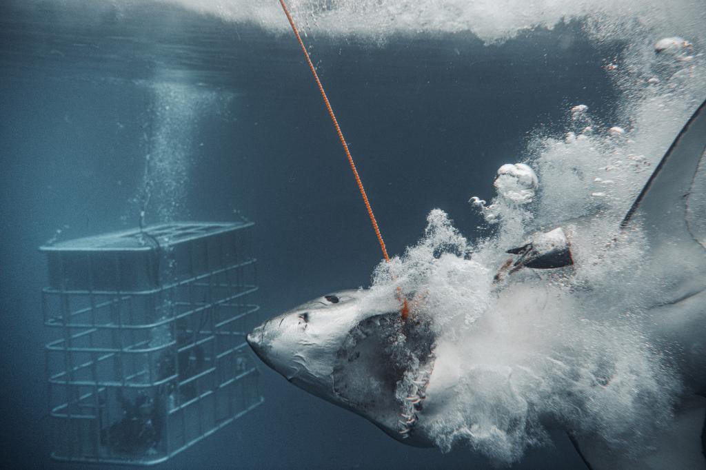 Terrifying Moment Giant Great White Shark Tries To Smash Through Divers