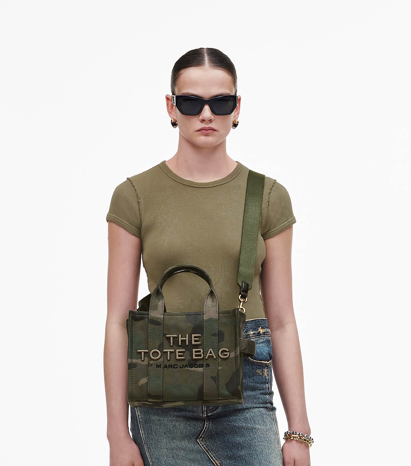 The Camo Jacquard Small Tote Bag Marc Jacobs Official Site