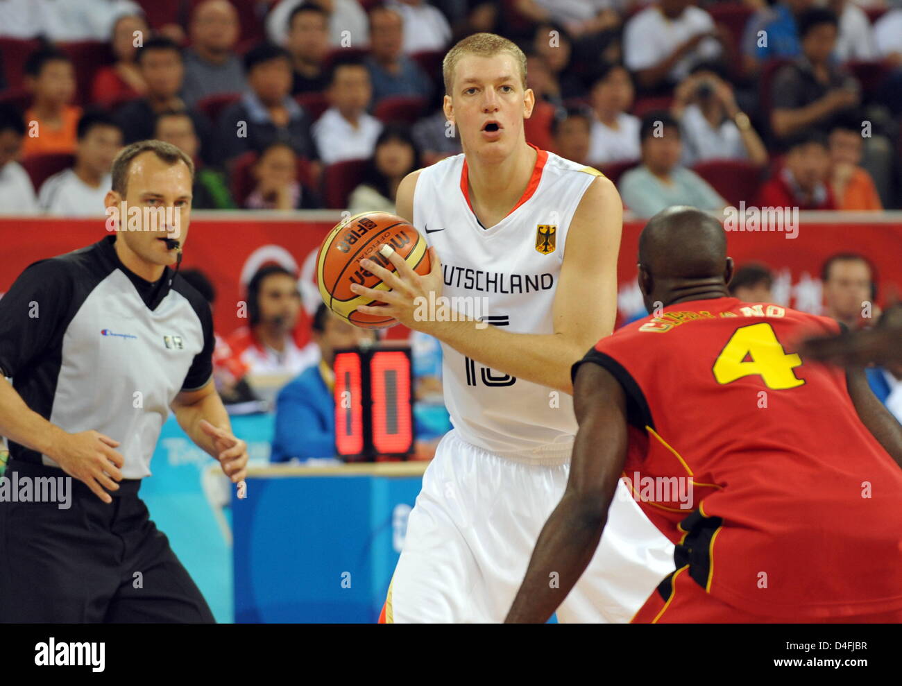 The German Basketball Player Jan Hendrik Jagla C Vies With Olimpio